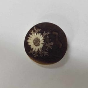 Trachtenknopf mit Edelweiß 15 + 20 mm