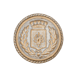 Metallknopf Wappen silber