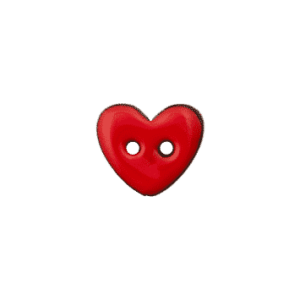 Kokosknopf Herz  rot Gr.10mm