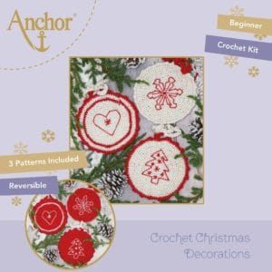 Anchor – Weihnachtsdeko gehäkelt rot