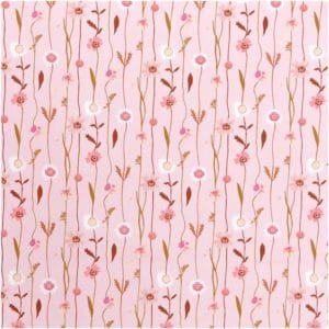 Rico Stoffabschnitt Wildblumen rosa 50 x 140 cm