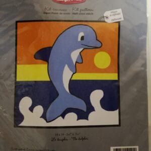 Kinderstickpackung Delphin 14 x 14 cm