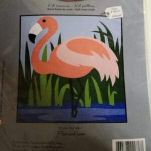 Kinderstickpackung Flamingo 14 x 14 cm