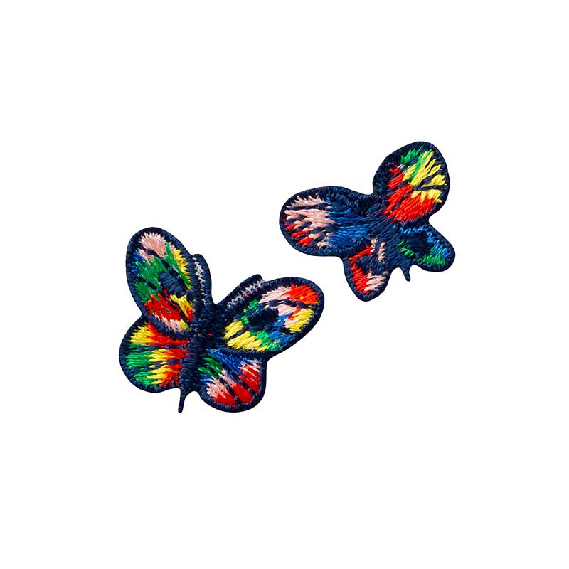 Applikation bunte Schmetterlinge 2 Stk.