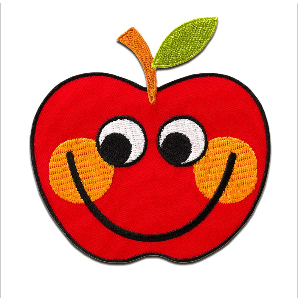 Patches Apfel mit Gesicht