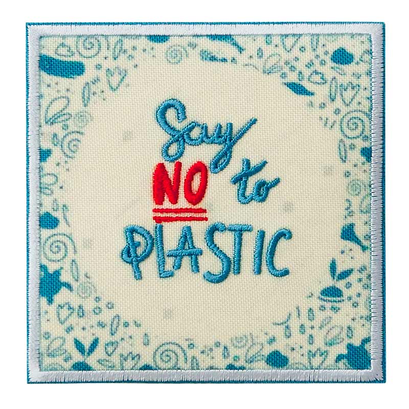 Applikation Recycl – Patch No to Plastic