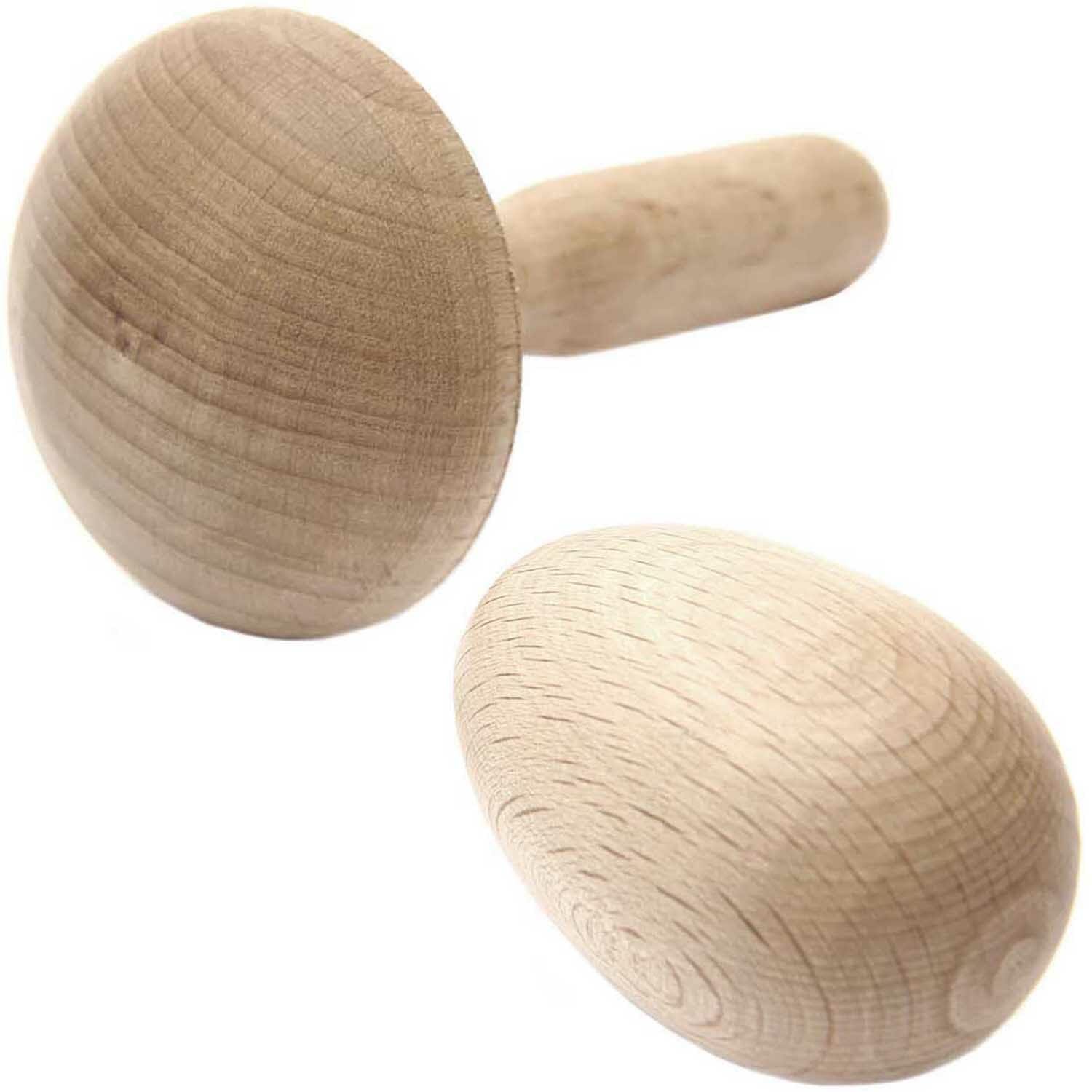 Set Stopfei + Stopfpilz Holz, natur, unlackiert