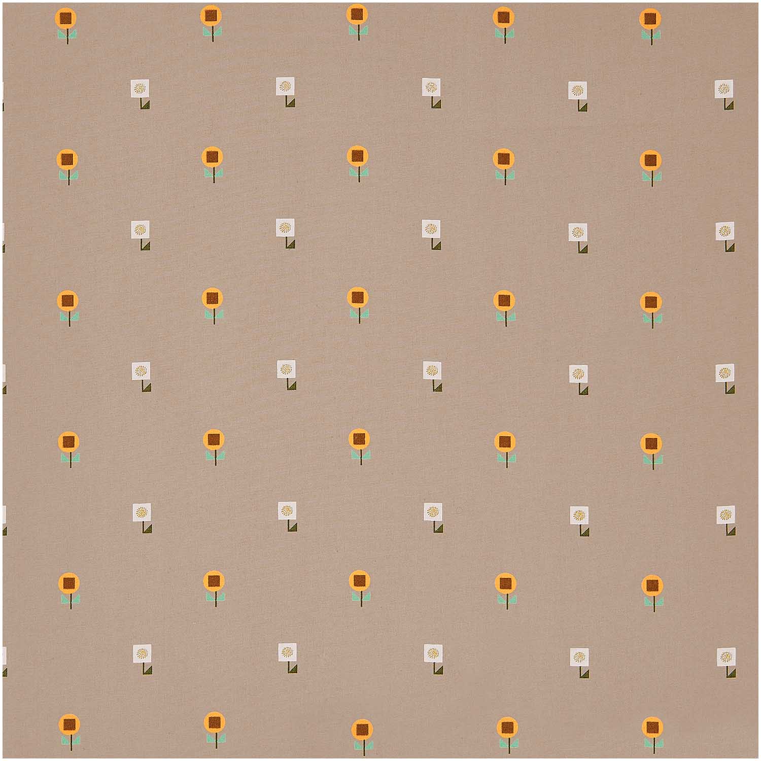 Stoffabschnitt 50 x 140 – Baumwolle –  Pixel Blumen