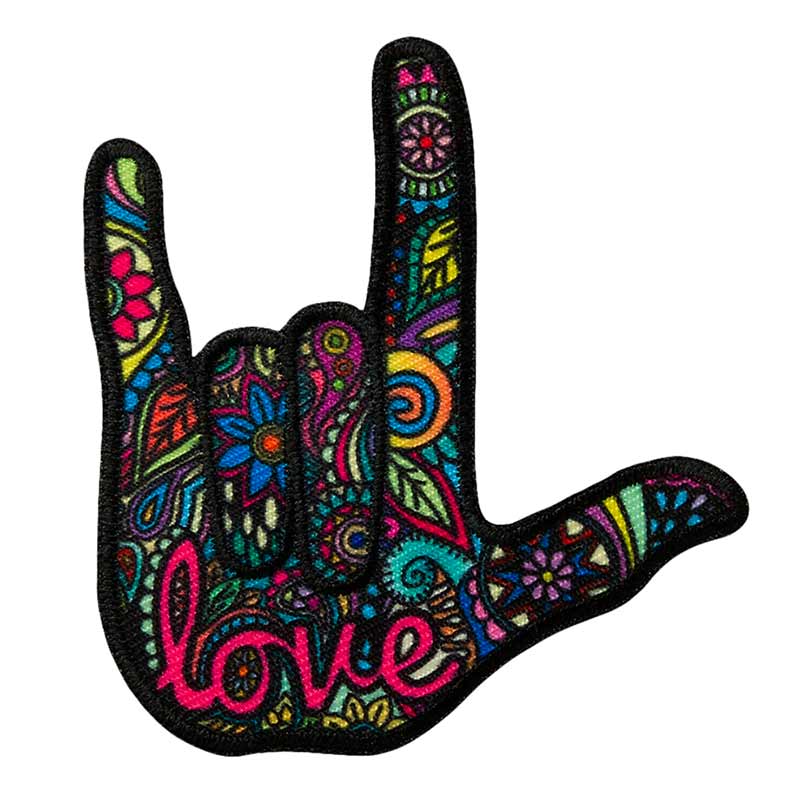Applikation Hippie Hand Love