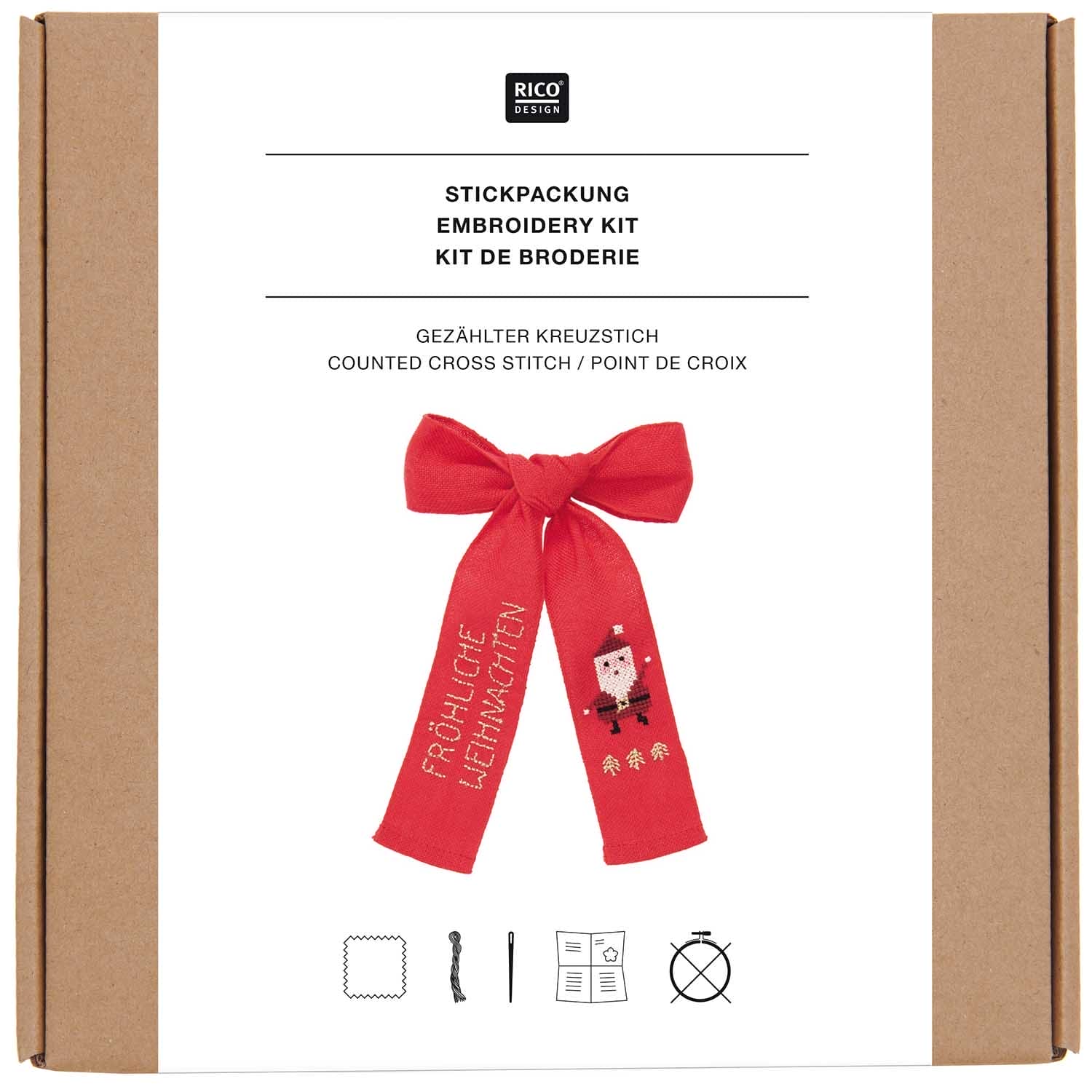 Rico Stickpackung Schleife Nikolaus 12 x 19 cm